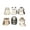 B, variant on 6PC Vintage Wooden Desktop Tray Decoration - Home Window Display Ornament - Rustic Shelf Accent(A)