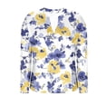 thumbnail image 5 of Fznquz Spring Fall Womens Work Blouses Floral Yellow Casual Shirt Dressy Long Sleeve V Neck Women Winter Fashion,XL, 5 of 6