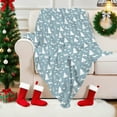 thumbnail image 4 of Uutvery Holiday Season Flannel Blanket, Soft and Lightweight Christmas Throw for Bed and Sofa, Machine Washable Festive Nap Blanket for Home, 100x130cm, 4 of 6