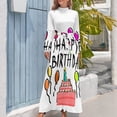 thumbnail image 3 of ¡Feliz cumpleaños! Vestido largo Vestido de verano Vestido diario Vestido de fiesta Noche, 3 of 4