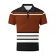 thumbnail image 5 of Blusa y camisa de manga corta con cuello vuelto para hombre, blusa deportiva informal con botones y estampado de rayas, blusa de manga corta con cuello vuelto para hombre, blusa de poliéster para homb, 5 of 5