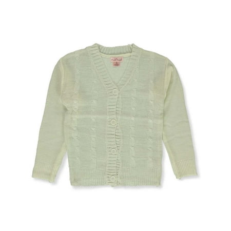 

Pink Angel Girls Holiday Button Cardigan - natural 4t (Toddler)