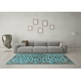 thumbnail image 3 of Ahgly Company Indoor Rectangle Persian Light Blue Traditional Area Rugs, 7' x 9', 3 of 4