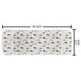 thumbnail image 2 of Cattle Microwave Oven Cover, Composition of Graphic Sketch Cattle Animals as Ox Goat Pig and Buffalo, Water Resistant Organizer with Pockets for Kitchen, 36" x 12", Multicolor, by Ambesonne, 2 of 4