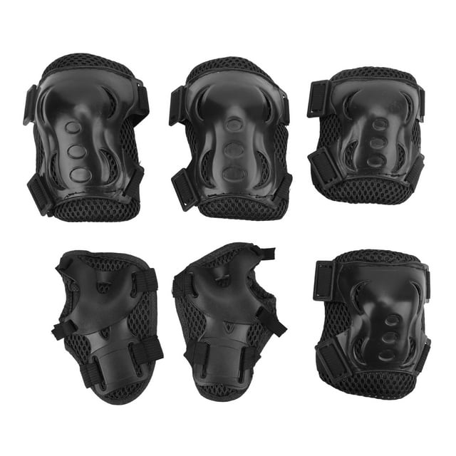 Knee Elbow Guard Protector 6Pcs / Set Roller Skating Protective Gear Adjustable Knee Elbow Palm Guards For 6-18 Years Old