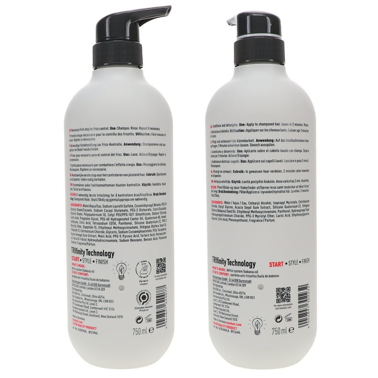 KMS Tame Frizz Shampoo 25.3 oz & Tame Frizz Conditioner 25.3