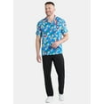 thumbnail image 2 of Smurfs Men's and Big Men's Tropical Pattern Graphic Shirt, Sizes S-3XL, 2 of 4