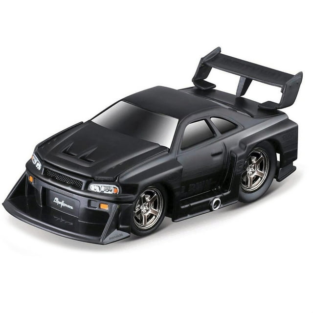 1999 Skyline GT-R (R34) #5 "Liberty Walk" Matt Black 1/64 Diecast Model Car by Muscle Machines