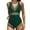 Green, variant on Womens One Piece Swimsuit Solid Color Mesh Backless Sexy Bikini Swimsuit