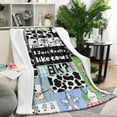 thumbnail image 3 of Cow Print Blanket Throw Blanket for Kids Warm Soft Micro Flannel Blanket for Bed/Sofa/Travel/Living Room Decor 40x50 Inch, 3 of 6