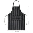 thumbnail image 4 of 2PCS Waterproof Apron Simple Fashion Stripe Apron Kitchen Oilproof Adults Apron Cooking Apron for Women Men (Coffee, Bla, 4 of 8