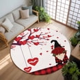 thumbnail image 2 of Valentine's Day Washable Area Rug&nbsp;6 ft Love Heart Tree Red Lips Rose Dwarf Soft Round&nbsp;Rugs for Living Room, Non Slip Carpet for Bedroom&nbsp;Entryway Dining Room, 2 of 9