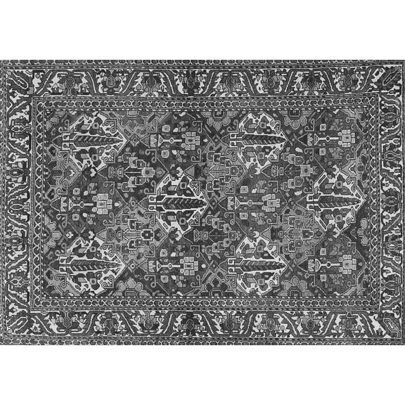 Ahgly Company Indoor Rectangle Persian Gray Traditional Area Rugs, 5' x 7'