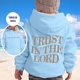 thumbnail image 4 of LUOGENLI Girls Sweatshirt Size 5T Girls Hoodies & Sweatshirts for Winter Casual Wear Round Neck Letter Print Pullover for Kids Ages 2 13 Outdoor Activities and Daily Comfort Blue Size 4-5 Years, 4 of 8