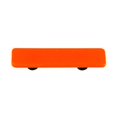 thumbnail image 1 of Hot Knobs HK1008-PB Opale Orange Rectangle Armoire en Verre Pull - Noir Poste, 1 of 1