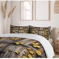 thumbnail image 6 of Ambesonne Rustic Duvet Cover Set, Yellow Farmhouse Romance, Queen, Mustard Taupe Caramel, 6 of 6