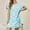 Blue, variant on QUINDOS Womens Pajamas Mini Short Nightgowns for Women Short Sleeve Crew Neck Sleep Shirt Casual Print Loose Sleepwear Night Dress