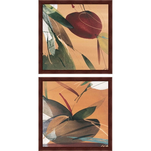 Great Art Now Summertime by Lola Abellan, 2 Piece Framed Art Set Each 13"W x 13"H