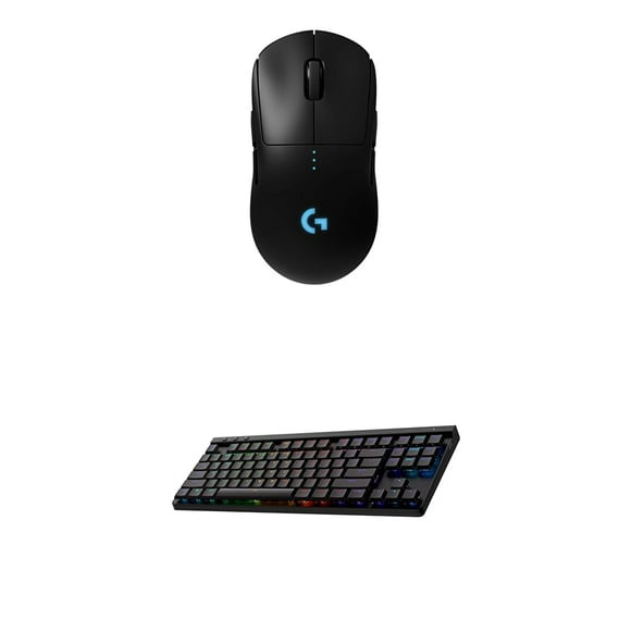 Logitech G Pro Wireless Gaming Mouse + G515 TKL Wireless Gaming Keyboard (Linear) Bundle - Black