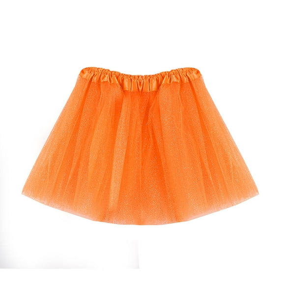 SUXIAN Baby Girl Outfits Girls Kids Baby Dance Tutu Skirt Pettiskirt Ballet Fancy Orange One Size