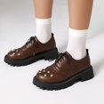 thumbnail image 4 of Rhinestones Sparkly Chunky Platform Casual Walking Shoes for Women Fall Glitter Leather Loafers Fashion Sneakers, 4 of 6