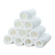 GIXUSIL 10 Pcs Burp Cloths, Extra Absorbent Organic Cotton Burp Cloths, Cloud White Solids,3 Layer Baby Unisex Baby Cotton Burp Cloths/Face Towel 32*12cm