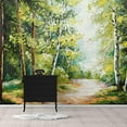 thumbnail image 3 of IDEA4WALL 4pcs Oil Painting Peel and Stick Wallpaper Removable Wall Murals Large Wall Stickers for Home Decoration, 66"x24", 3 of 5