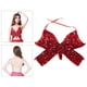 thumbnail image 5 of Sujetador de danza del vientre perfecl Lentejuelas Mariposa Halter Tops Rojo, 5 of 7