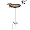 thumbnail image 1 of Bandeja comedero para aves CQAIRIOU de 30 cm de acero inoxidable con soporte, 1 of 6