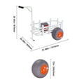 thumbnail image 2 of KFFKFF Sand Fishing Trolley, 300 lbs Capacity, Marine and Fish Cart with Dual 13" PU Balloon Wheels, Sturdy Aluminum Construction, 8 Rod Holders, Ideal for Fishing and Picnics, 2 of 9