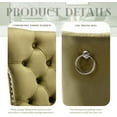 thumbnail image 6 of JESTOP Velvet Dining Chairs Set of 6, Tall Back Side Chair, Modern Upholstered High-end Tufted Side Chair with Button Back Ring, Solid Wood Legs (Olive Green), 6 of 7