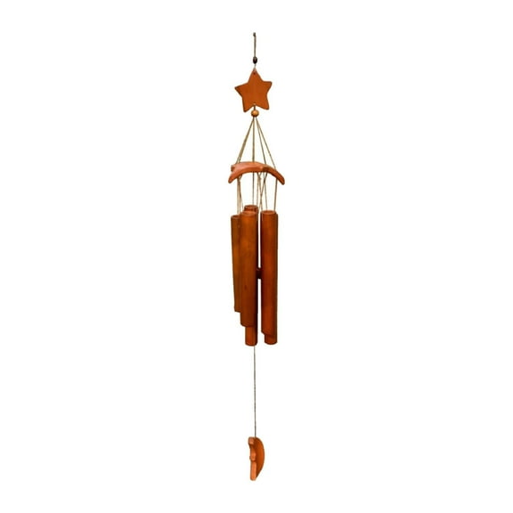 CarpNettore Bamboo Wind Chimes Garden Wind Chime Music Hanging Modern Decorative Handcrafted