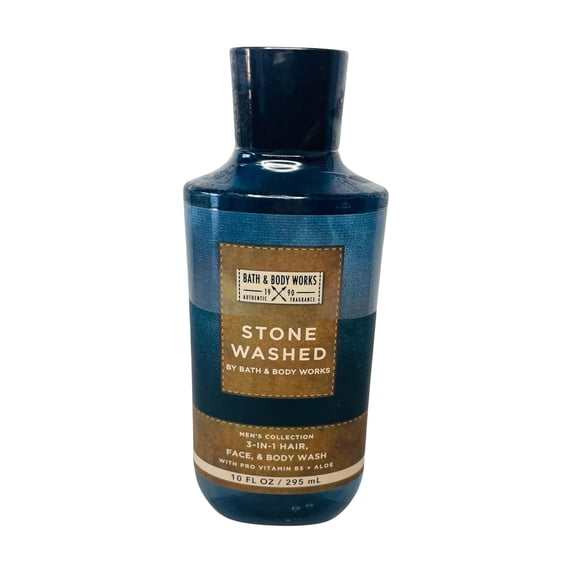Bath & Body Works Stone Washed Men's 3-in-1 Hair, Face & Body Wash 10 Ounce