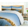 thumbnail image 5 of Ambesonne Desert Duvet Cover Set, Idyllic Oasis Awbari, 2-Calking, Sand Brown Pale Blue, 5 of 6