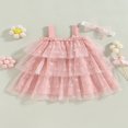 thumbnail image 2 of Robe Princesse Sans Manches à Pois pour Filles avec Bandeau, 2 of 8
