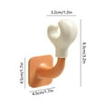 thumbnail image 3 of Nkmbld Adhesive Wall Hooks for Hanging, Cute Small Hand Removable Adhesive Wall Hooks for Keys, Bathroom, Kitchen, Door, Home Improvement, Orange, 3 of 8