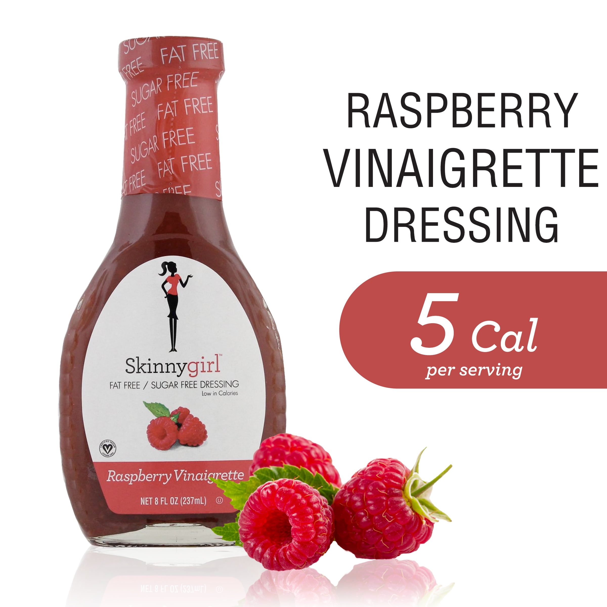 Skinnygirl, Fat-Free, Sugar-Free Raspberry Vinaigrette Salad Dressing, 8 fl oz