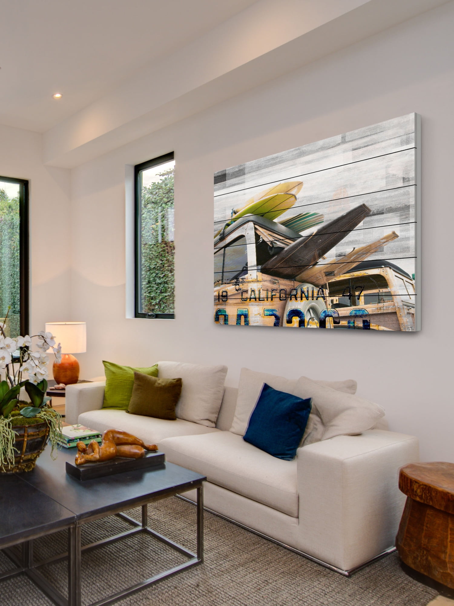 Parvez Taj "Cali Day" Print on White Wood