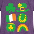 thumbnail image 3 of Instant Message - St. Patrick's Day Icon   - Toddler & Youth Girls Short Sleeve Graphic T-Shirt, 3 of 6