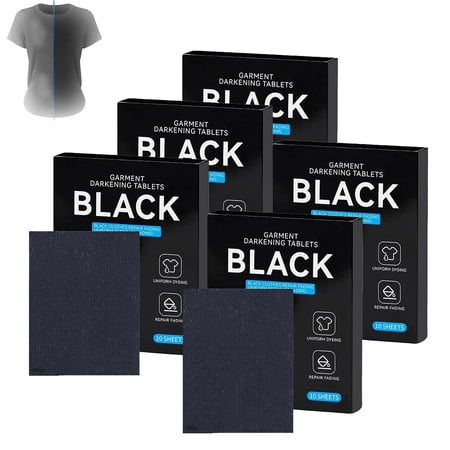 2026 Color Restore Tablets Black Fabric Dye Tablets for Clothes Fabric Color Reviver for Black Clothes fors Cotton Wool T-Shirts Shoes Pants Sweaters Arts Crafts Home Travel Laundry (5Box/50Pcs) 2026 Color Restore Tablets Black Fabric Dye Tablets for Clothes Fabric Color Reviver for Black Clothes fors Cotton Wool T-Shirts Shoes Pants Sweaters Arts Crafts Home Travel Laundry (5Box/50Pcs)