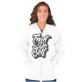 thumbnail image 4 of Treat Yo Self Funny Parks Rec Quote Zip Hoodie Sweatshirt Women Brisco Brands S, 4 of 6