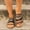 Brown, variant on Women's Flat Sandals Cross Strap Open Toe Slip On Sandals Causal Summer Party Holiday Bohemian Sandals Beach Slippers