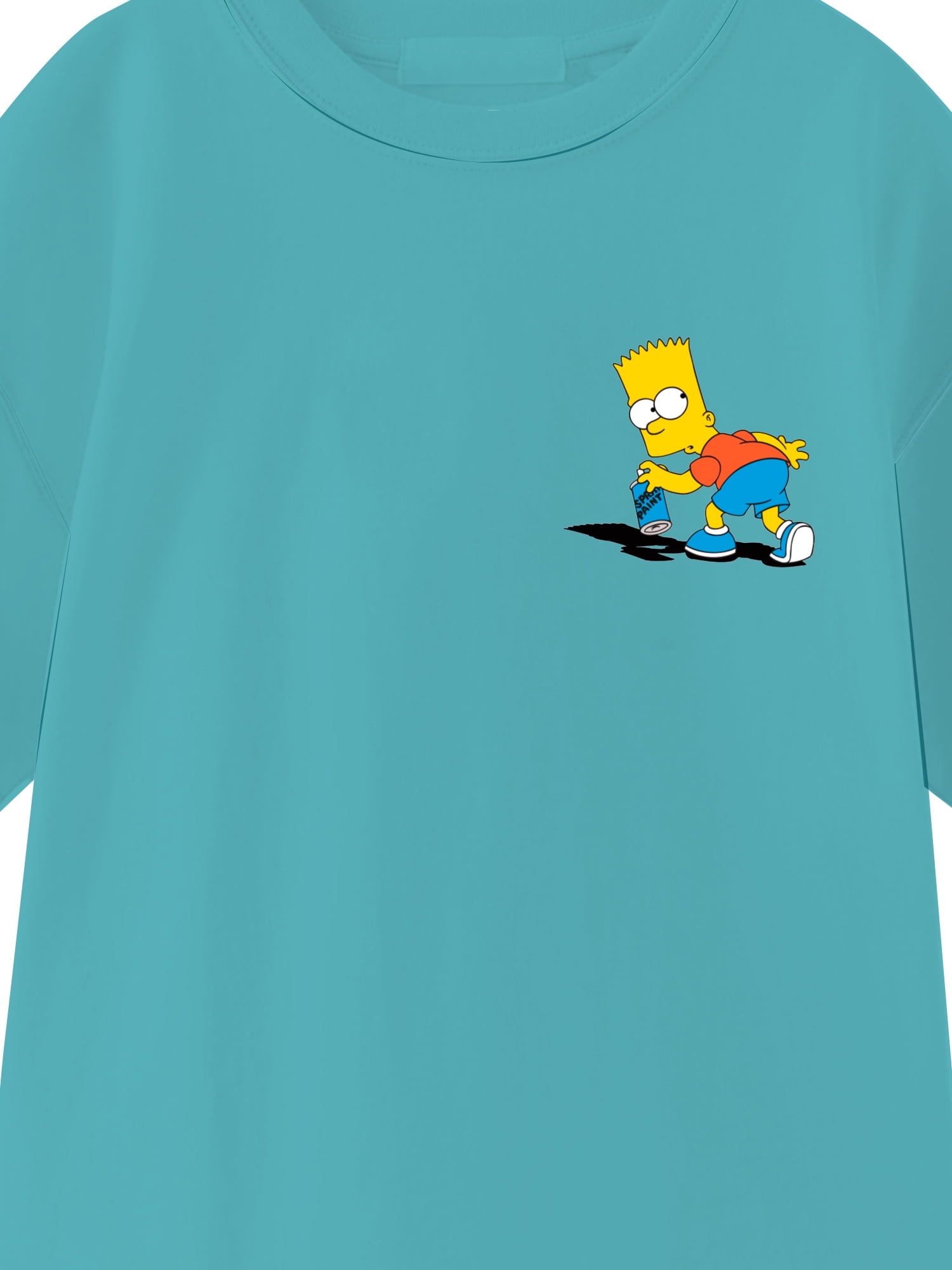 The Simpsons, Boys' Elevated Front and Back Graphic T-Shirt, Bad Boy Spray, Sizes 4-18