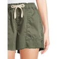 thumbnail image 2 of No Boundaries Juniors' Super High Rise Tie Front Shorts, 2 of 5