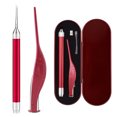 thumbnail image 5 of 2 Pack Ear Wax Removal Tool With Light - Human Earpick Cleaning Kit, Tweezer Spoon and Tweezer (Red), 5 of 5