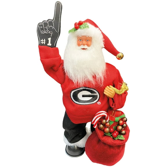 Georgia Bulldogs 12" Animated Musical Santa