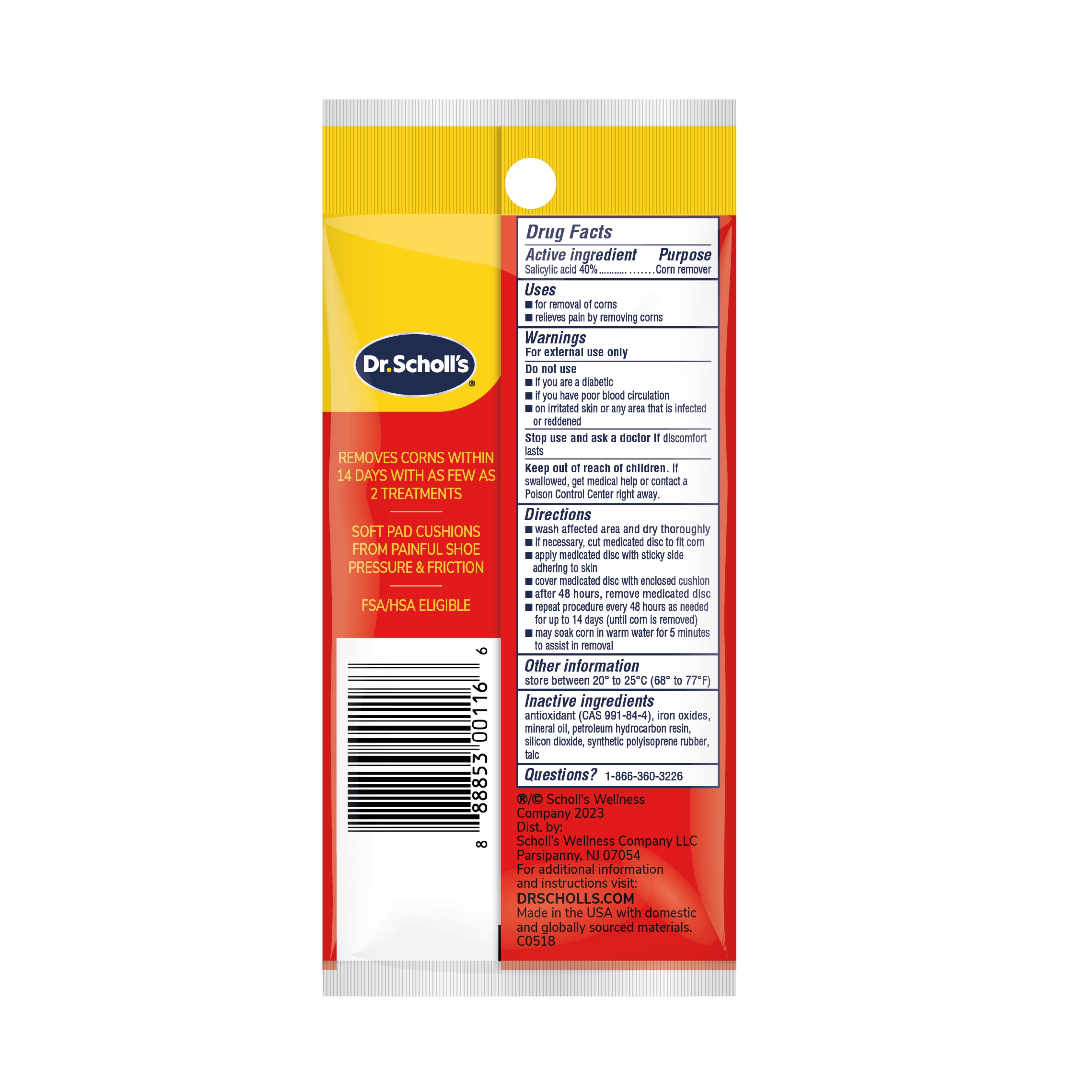 Dr. Scholl's Corn Remover Pads Remover Cushions, 9 Count