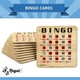 thumbnail image 2 of Regal Games, Woodgrain Rapid Reset Shutter Bingo Cards for Kids and Adults, Finger-tip Shutter Slide, Easy Read, 200 Pack, Extra Thick Stitched, Tan, 2 of 3