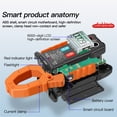 thumbnail image 4 of Peggybuy ST206 AC/DC Clamp Meter 6000 Counts Handheld for Lab/Factory/Home (Orange), 4 of 9