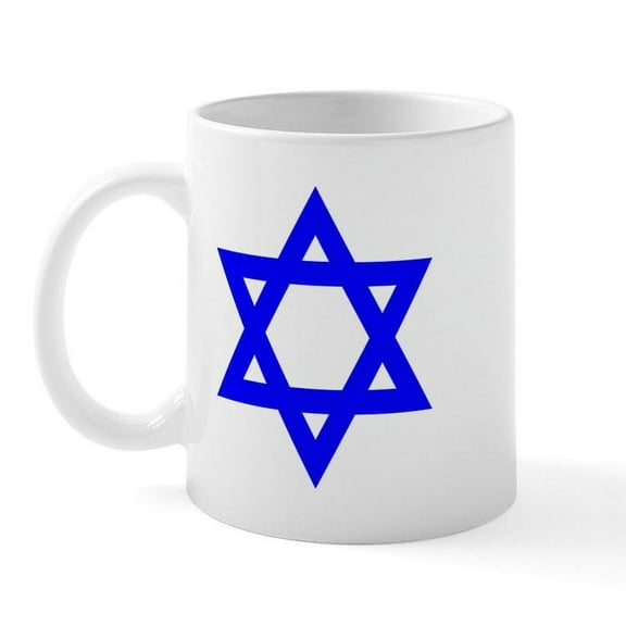 CafePress - Star Of David Blue Mug - 11 oz Ceramic Mug - Novelty Coffee Tea Cup